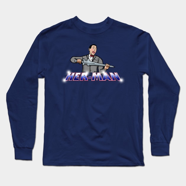Pee Wee Her-man Master Of The Playhouse Long Sleeve T-Shirt by scottsherwood